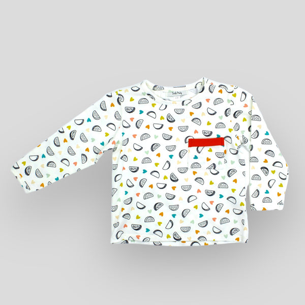 Cotton Knit Taco Print Long Sleeve Shirt for Babies and Kids