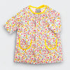 Bright Wildflower Play Dress with Yellow Trim Front View